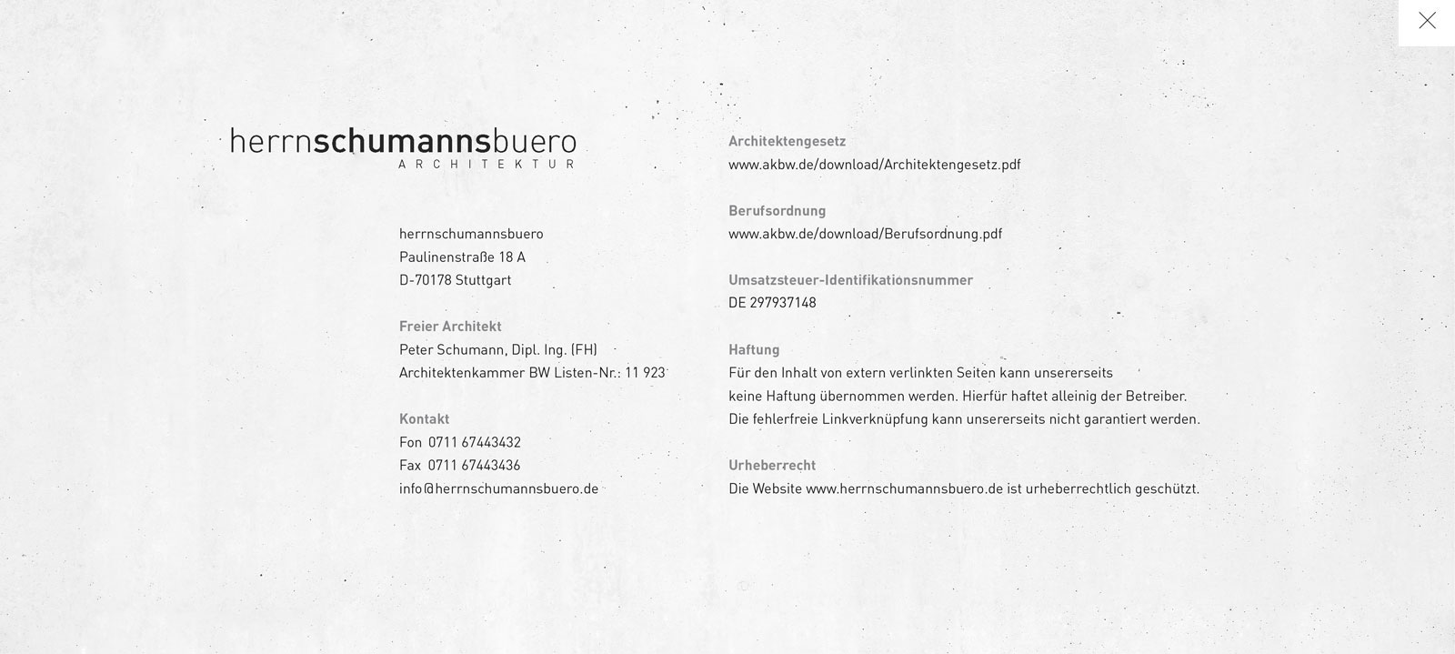 Herrn Schumanns Büro Impressum